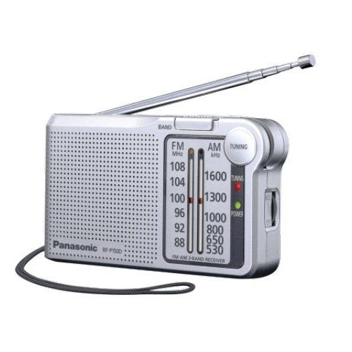 Radio portátil panasonic rf-p150d plata