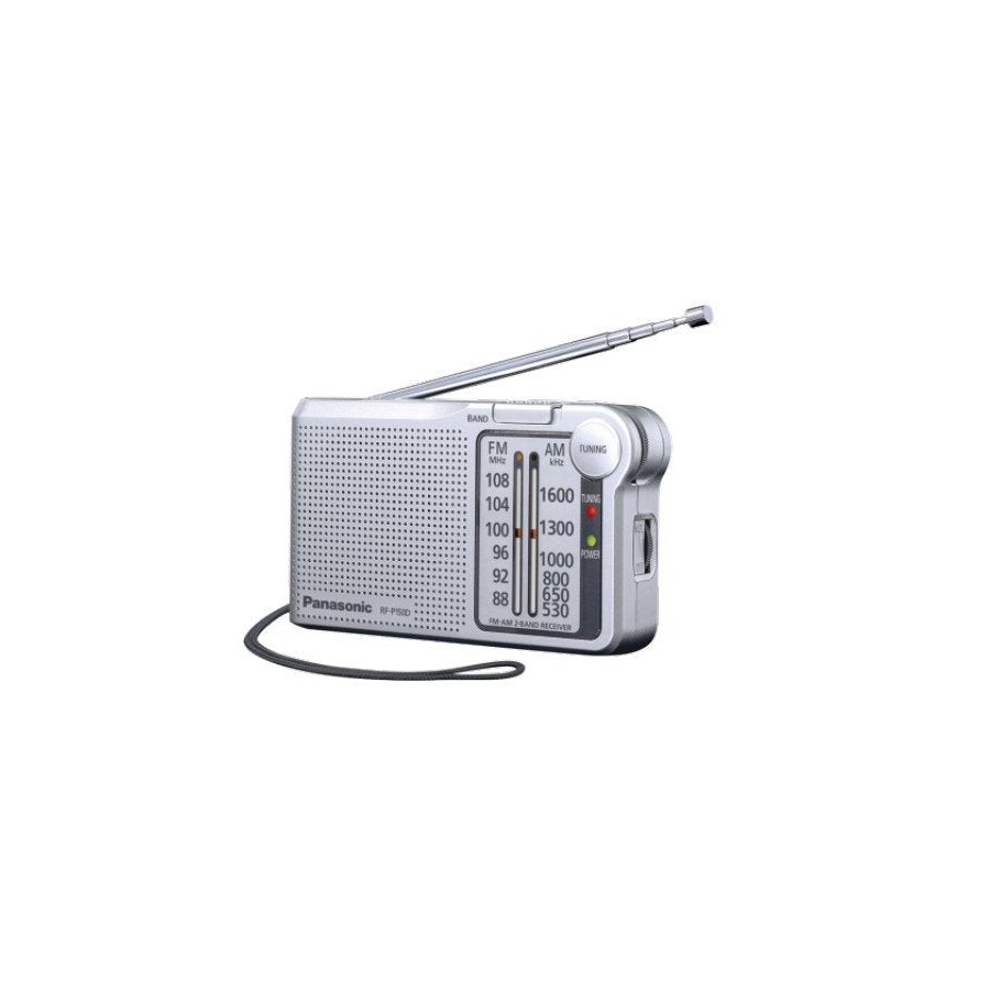Radio portátil panasonic rf-p150d plata