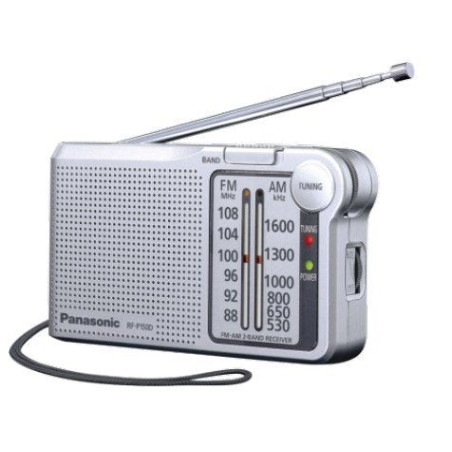 Radio portátil panasonic rf-p150d plata