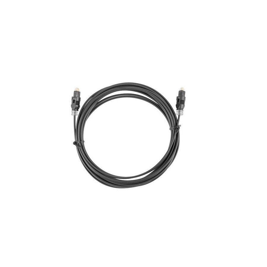 Cable óptico de audio digital toslink lanberg ca-tosl-10cc-0020-bk 2m negro