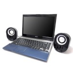 Equip altavoces 2.0 mini  6w rms color negro y blanco jack 3.5  control de volumen alimetancion usb
