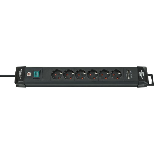 Regleta de enchufes brennenstuhl premium-line 6-way sw.3m usb