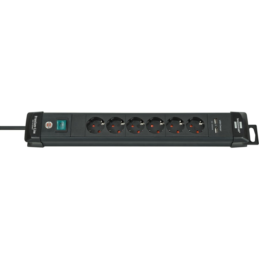Regleta de enchufes brennenstuhl premium-line 6-way sw.3m usb