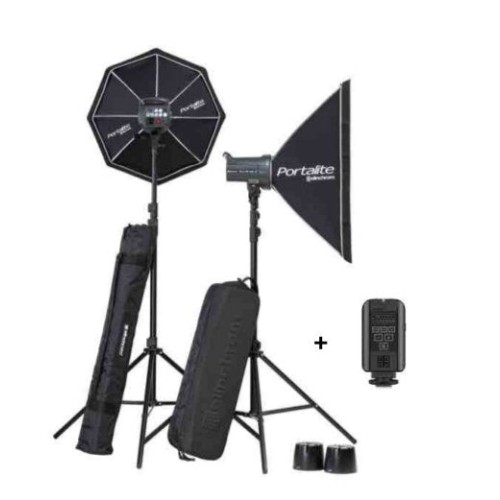 Elinchrom equipo completo flash estudio d-lite rx 4/4 softbox