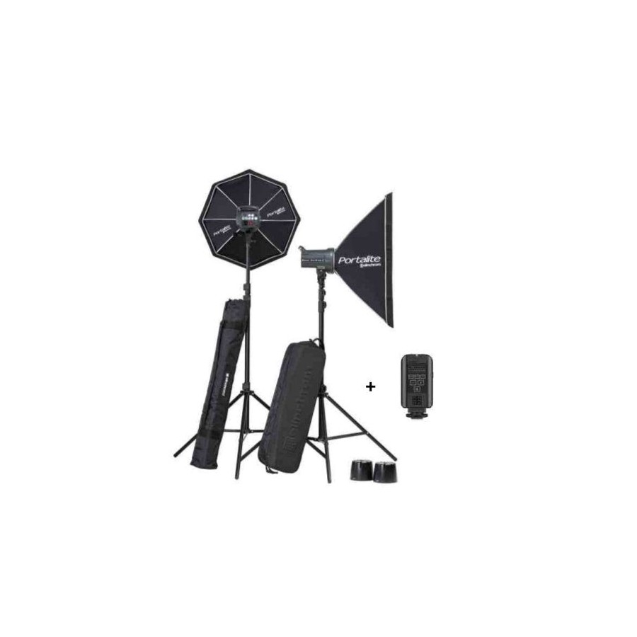 Elinchrom equipo completo flash estudio d-lite rx 4/4 softbox