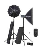 Elinchrom equipo completo flash estudio d-lite rx 4/4 softbox