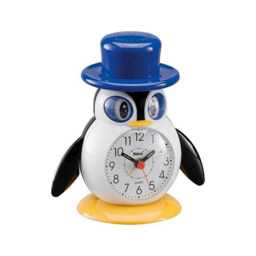 Mebus 26514 reloj despertador para nios pingino colores surtidos