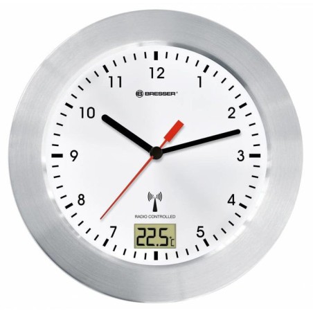 Bresser mytime bath white radio controlled bathroom clock