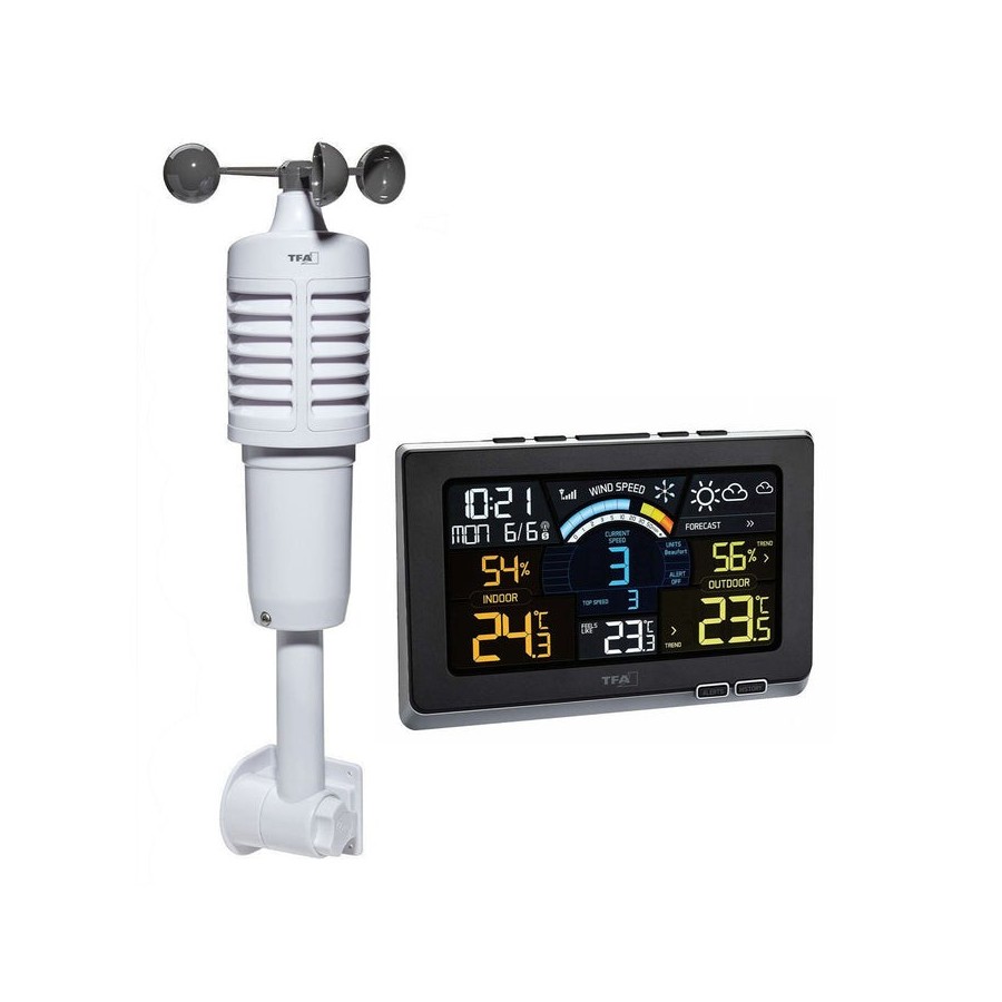 Tfa estación meteorológica inalámbrica con anemómetro spring breeze 35.1140.01