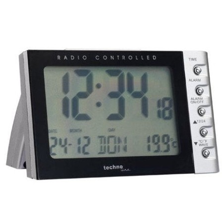 Technoline wt 188 despertador reloj digital de mesa negro, plata