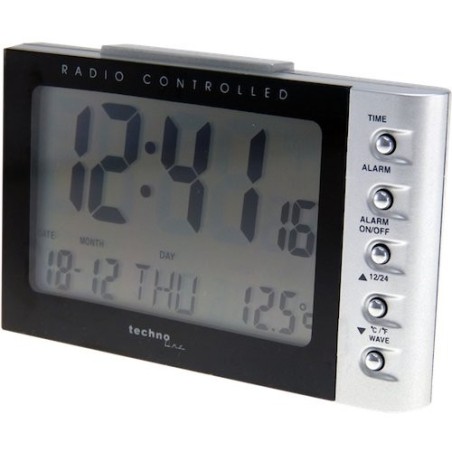Technoline wt 188 despertador reloj digital de mesa negro, plata