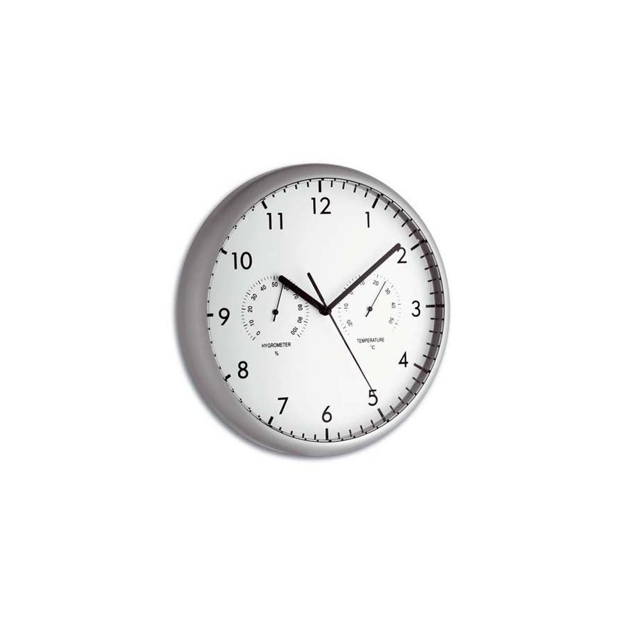 Tfa reloj de pared electrónico con termómetro e higrómetro de 265 mm 98.1072