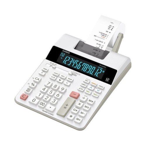 Casio calculadora de oficina con impresora blanca fr-2650