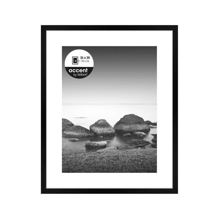 Nielsen aura negro 24x30 madera incl. passepartout 1122000