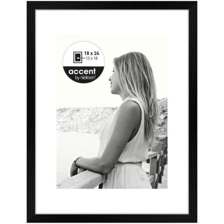 Nielsen aura negro 18x24 madera incl. passepartout 1134000