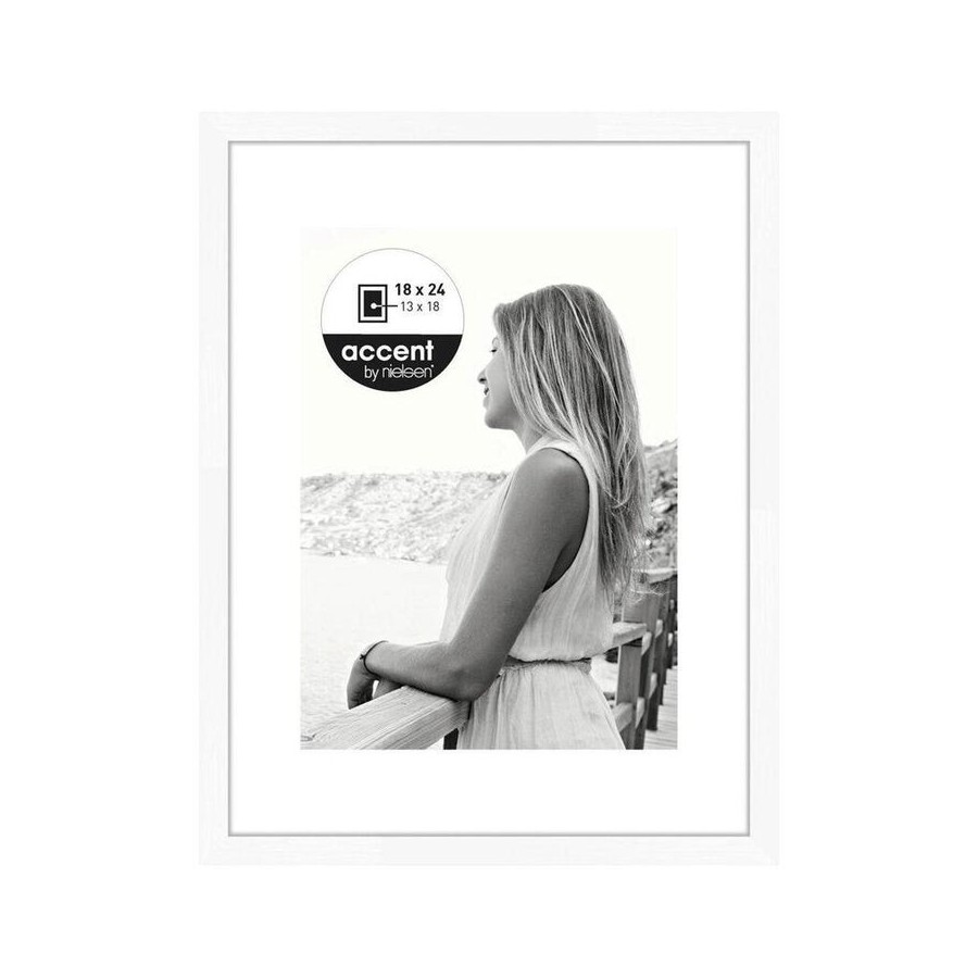 Nielsen aura blanco 18x24 madera incl. passepartout 1134001