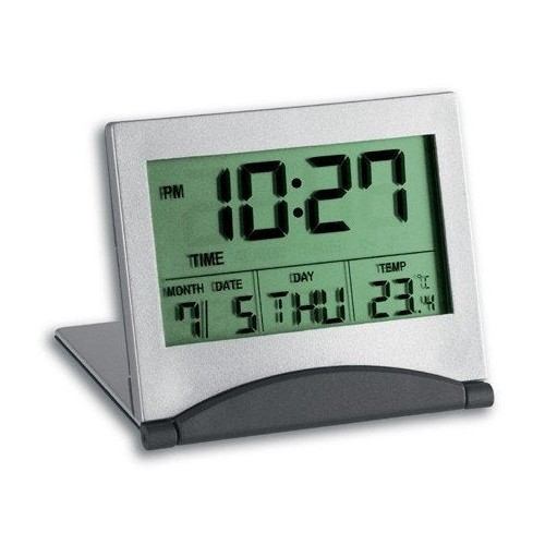 Tfa-dostmann 98.1054 despertador gris, plata