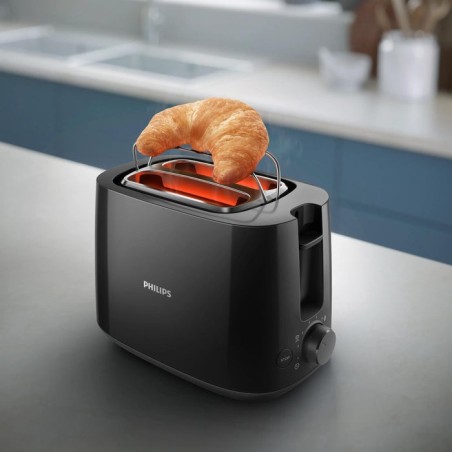 Tostadora philips daily collection hd2581/90, 2 rebanada(s) negro 830 w