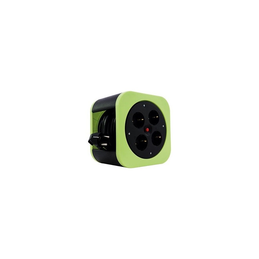 Rev base múltiple 10 m 4 salidas ac interior negro, verde