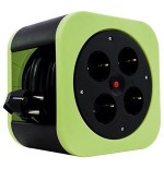 Rev base múltiple 10 m 4 salidas ac interior negro, verde