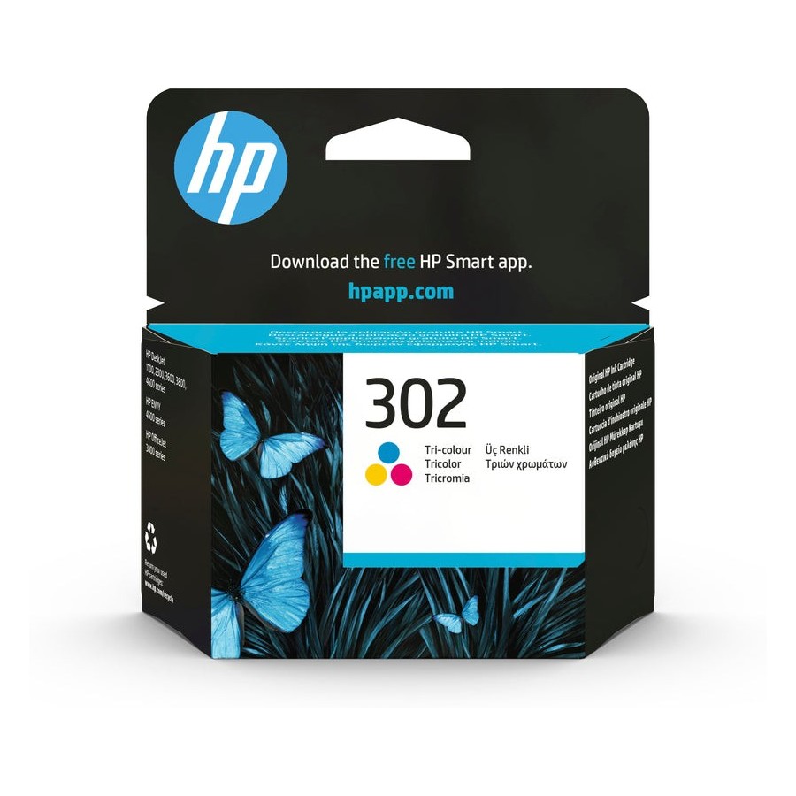 Tinta original hp 302 tricolor f6u65ae