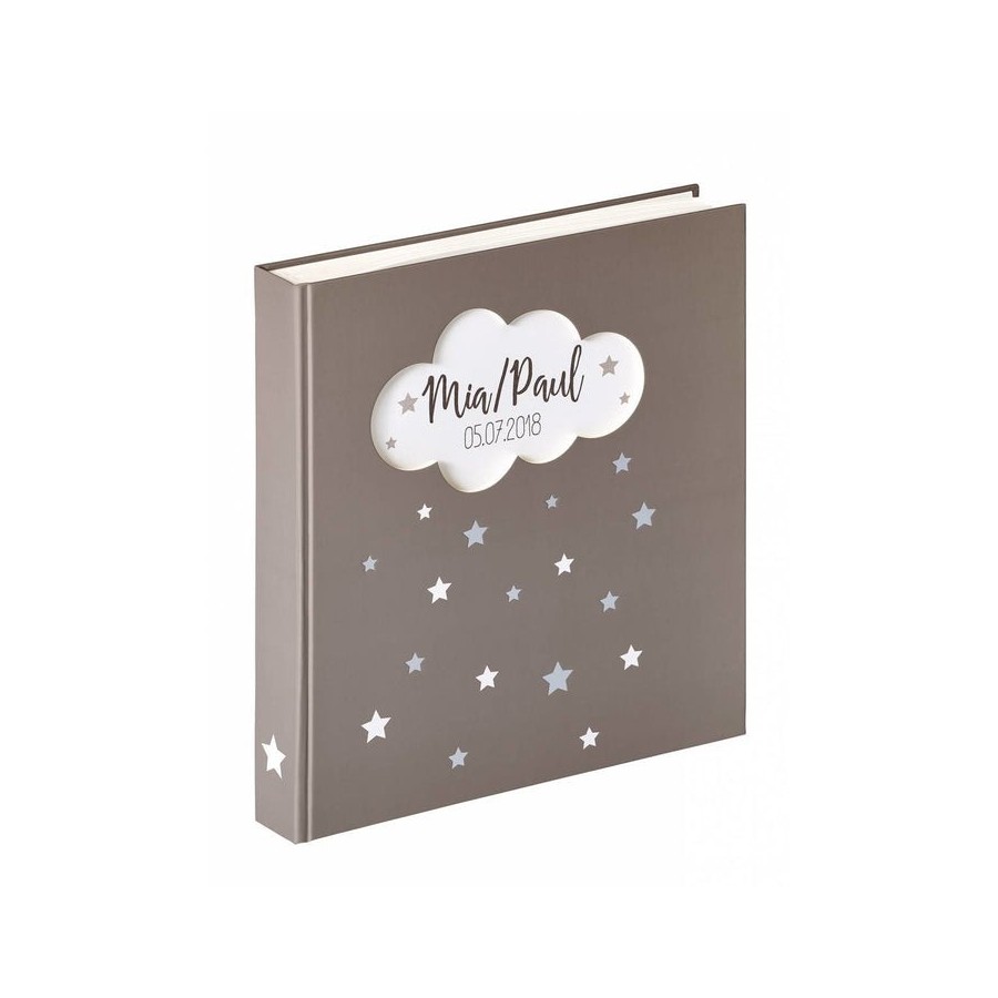 Walther design baby magical álbum de foto y protector marrón, blanco 50 hojas