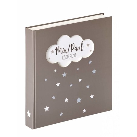 Walther design baby magical álbum de foto y protector marrón, blanco 50 hojas
