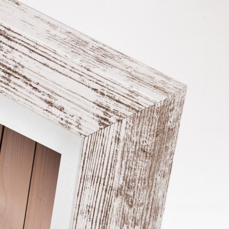 Marco de madera zep nelson 6 30x30 blanco/marron v21306