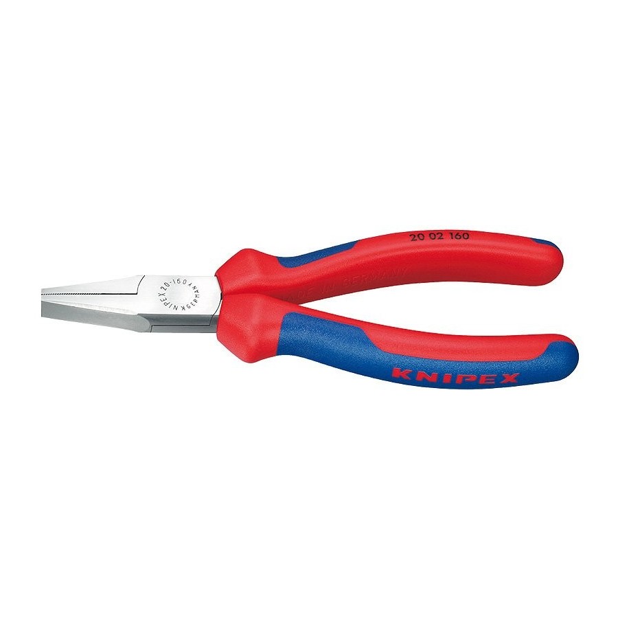 Alicates planos knipex 20 02 160, alicates de agarre rojo/azul, superficies de agarre dentadas 2002160