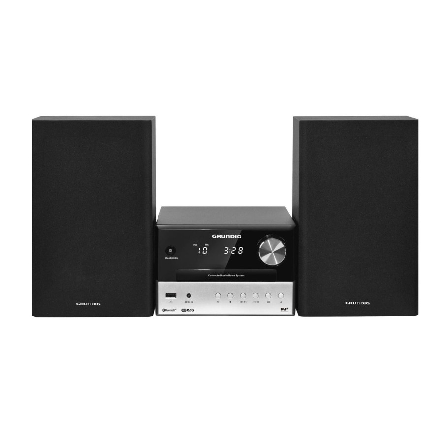 Grundig cms 3000 bt dab+ microcadena de música para uso doméstico negro, plata 30 w