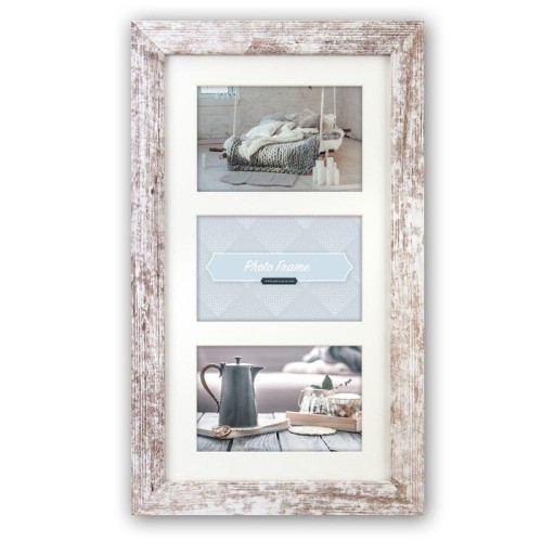 Zep nelson 6 3x10x15 marco de madera 3q blanco/marron v23106
