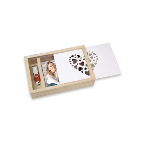 Caja de fotos zep love box usb 13x18 madera (cz1257)