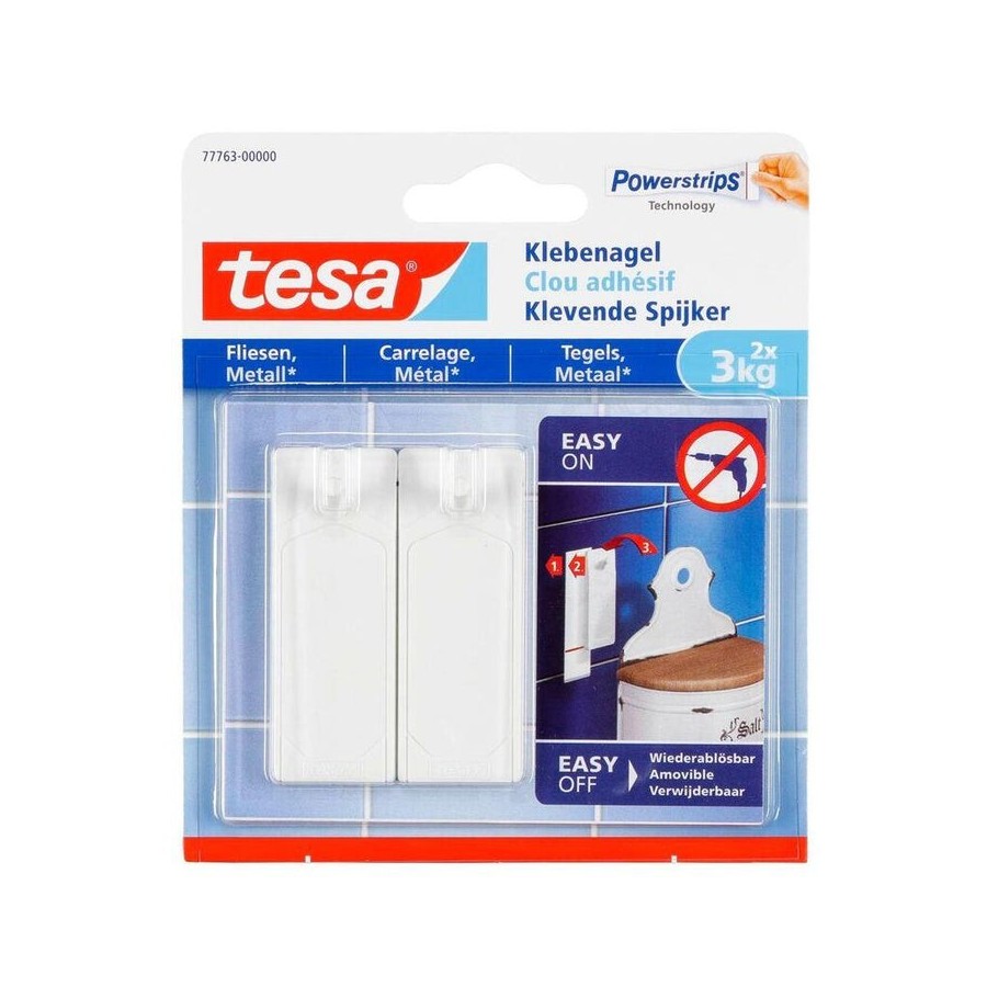 Tesa adhesivos para uñas y metal hama 3kg 2 piezas.
