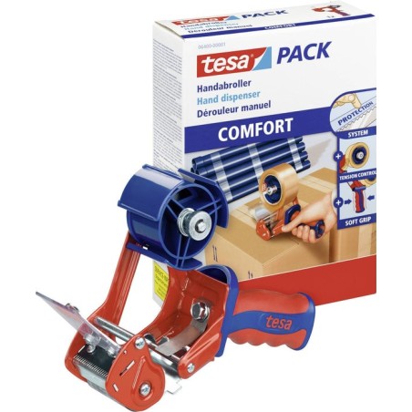 Dispensador de cinta tesa® comfort, hasta 66m x 50mm, rojo / azul