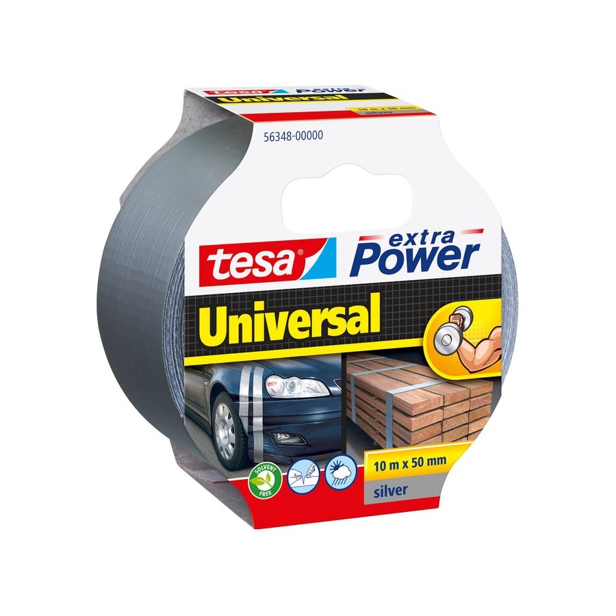 Tesa extra power universal 10m 50mm plateado 56348-00000-06