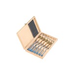 Juego de cinceles kirschen firmer 6 piezas 1101 hk en caja de madera 1101000