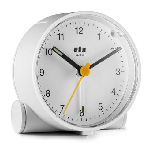 Reloj despertador de cuarzo braun bc 01 w blanco