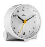 Reloj despertador de cuarzo braun bc 01 w blanco