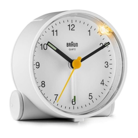 Reloj despertador de cuarzo braun bc 01 w blanco