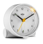 Reloj despertador de cuarzo braun bc 01 w blanco