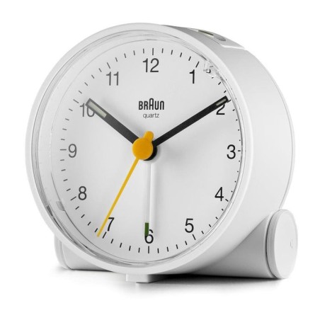 Reloj despertador de cuarzo braun bc 01 w blanco