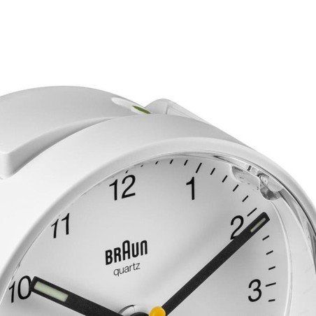 Reloj despertador de cuarzo braun bc 01 w blanco