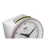 Braun bc07 reloj despertador analógico rosa, blanco