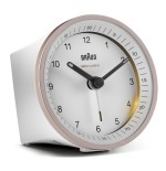 Braun bc07 reloj despertador analógico rosa, blanco
