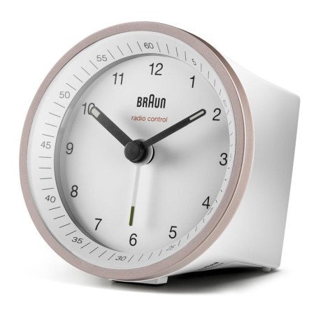 Braun bc07 reloj despertador analógico rosa, blanco