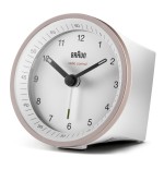 Braun bc07 reloj despertador analógico rosa, blanco
