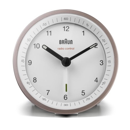 Braun bc07 reloj despertador analógico rosa, blanco