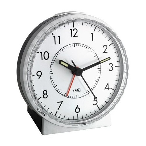 Tfa-dostmann 60.1010 despertador negro, plata