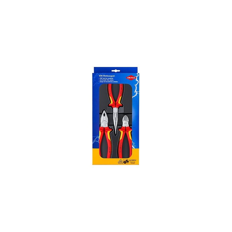 Knipex 00 20 12 juego de herramientas mecanicas 3 herramientas