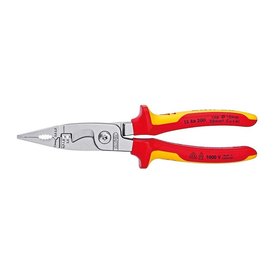 Knipex alicates de instalación eléctrica vde 13 86 200 1386200